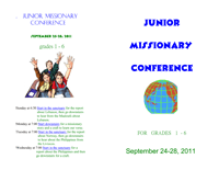 2011 Junior Missions Conference Schedule